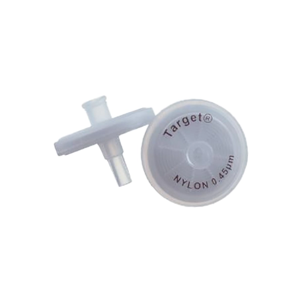 Syringe filter 30mm diameter polyvinylidene difluoride (PVDF) hydrophobic 0.45m porosity non sterile National Scientific Group Picture