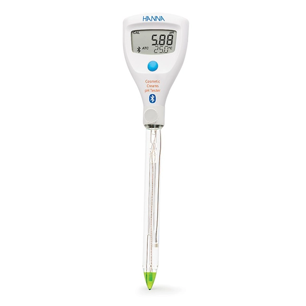HALO2 Wireless Refillable pH Tester for Cosmetic Creams with built-in specialized electrode - 1 Pack