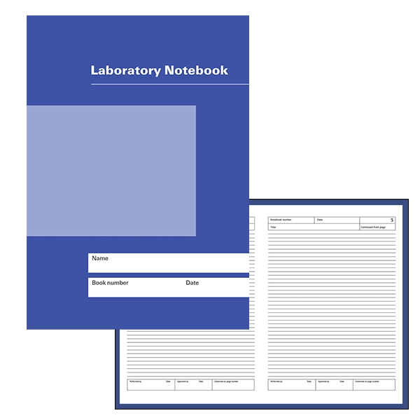 Laboratory Notebook, A02 type, Blue, 216 Pages