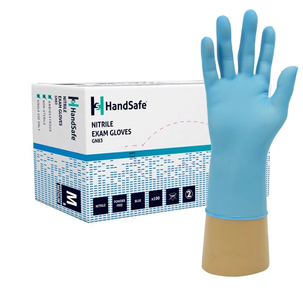 GN83 HandSafe, Nitrile Gloves, Blue, Powder Free, S-XL