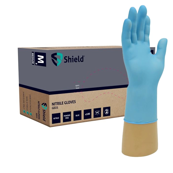 Blue nitrile GD21 Powder Free Disposable Glove, S - XL