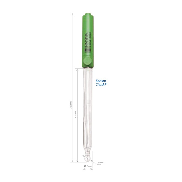 pH electrode, Edge Digital, Glass, Refillable, Matching Pin. - 1 Pack