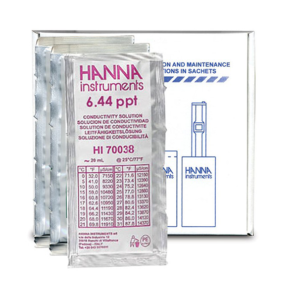 6.44 g/L (ppt) TDS value @25C, 20 mL sachets with certificate of analysis