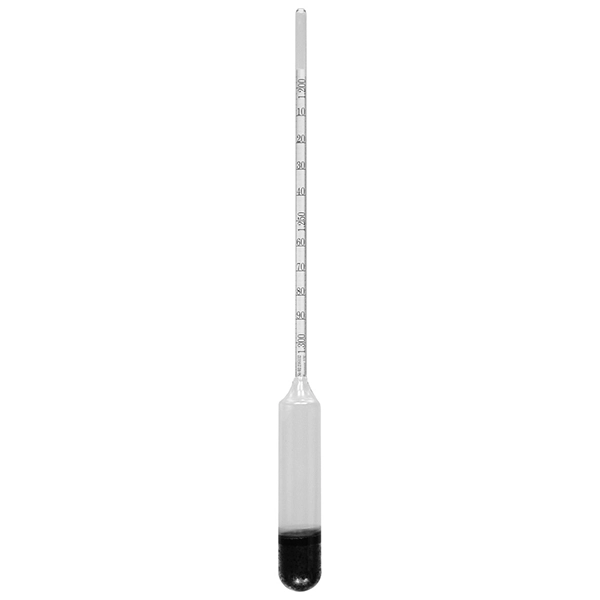 General Purpose Specific Gravity Hydrometer M100 series, 1.0 - 2.0 SG, Medium Surface Tension