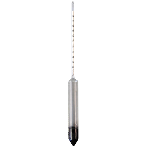 Brix Hydrometer (Alcohol Hydrometer), 0.0 - 70.0 g/ml, Small Divisions