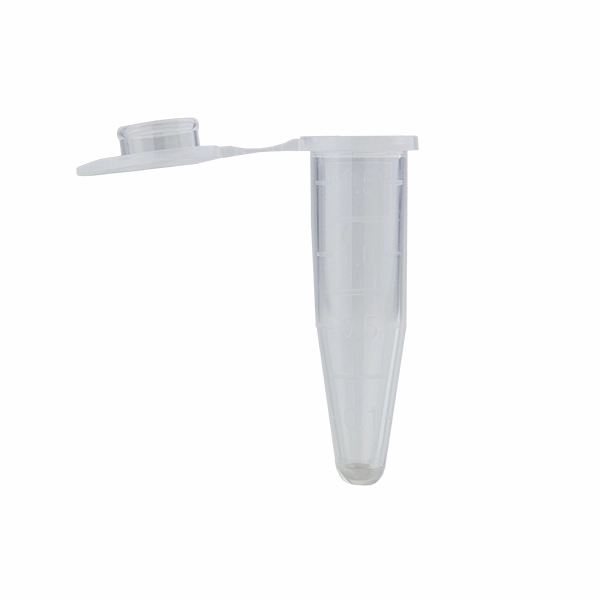 Microcentrifuge tube natural 1.5mL polypropylene attached plug cap graduated (1000)