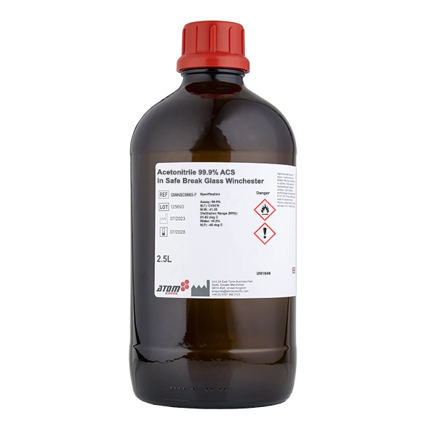 Acetonitrile 99.9% ACS in Safe Break Glass Winchester